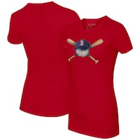 Women's Tiny Turnip Red Boston Red Sox Hat Crossbats T-Shirt
