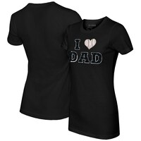 Women's Tiny Turnip Black Miami Marlins I Love Dad T-Shirt