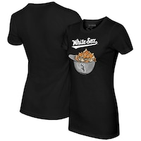 Women's Tiny Turnip Black Chicago White Sox Nacho Helmet T-Shirt