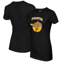 Women's Tiny Turnip Black Pittsburgh Pirates Nacho Helmet T-Shirt