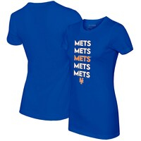 Women's Tiny Turnip Royal New York Mets Stacked T-Shirt