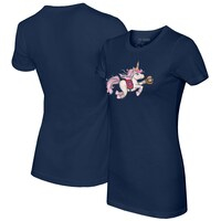 Women's Tiny Turnip Navy Cleveland Guardians Unicorn T-Shirt