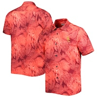 Men's Tommy Bahama Cardinal USC Trojans Big & Tall Coast Luminescent Fronds IslandZone Button-Up Camp Shirt