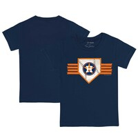 Infant Tiny Turnip Navy Houston Astros Base Stripe T-Shirt