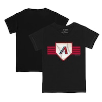 Infant Tiny Turnip Black Arizona Diamondbacks Base Stripe T-Shirt