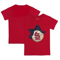 Infant Tiny Turnip Red St. Louis Cardinals Baseball Bow T-Shirt