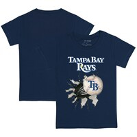 Infant Tiny Turnip Navy Tampa Bay Rays Baseball Tear T-Shirt