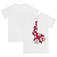 Infant Tiny Turnip White Philadelphia Phillies Baseball Tie T-Shirt