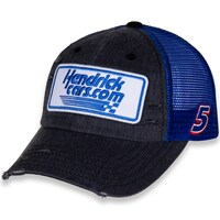 Men's Hendrick Motorsports Team Collection Black Kyle Larson Retro Patch Snapback Adjustable Hat