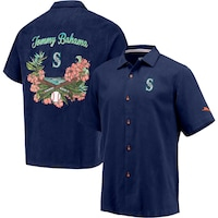 Men's Tommy Bahama Navy Seattle Mariners Baseball Bay Button-Up Shirt