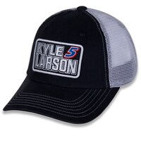Women's Hendrick Motorsports Team Collection Black/White Kyle Larson Name & Number Patch Adjustable Hat