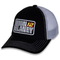Women's Team Penske Black/White Ryan Blaney Name & Number Patch Adjustable Hat