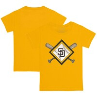 Infant Tiny Turnip Gold San Diego Padres Diamond Cross Bats T-Shirt