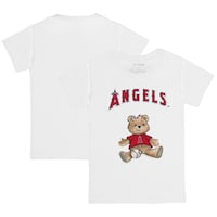 Infant Tiny Turnip White Los Angeles Angels Girl Teddy T-Shirt