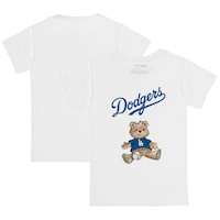 Infant Tiny Turnip White Los Angeles Dodgers Girl Teddy T-Shirt