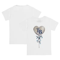 Infant Tiny Turnip White Tampa Bay Rays Heart Lolly T-Shirt
