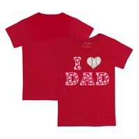 Infant Tiny Turnip Red Philadelphia Phillies I Love Dad T-Shirt