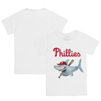 Infant Tiny Turnip White Philadelphia Phillies Shark Team T-Shirt