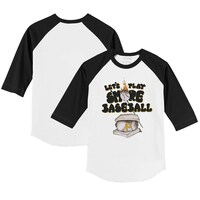Infant Tiny Turnip White/Black Pittsburgh Pirates Smores Raglan 3/4-Sleeve T-Shirt