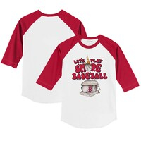 Infant Tiny Turnip White/Red Boston Red Sox Smores Raglan 3/4-Sleeve T-Shirt