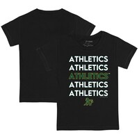 Infant Tiny Turnip Black Oakland Athletics Stacked T-Shirt
