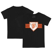 Toddler Tiny Turnip Black San Francisco Giants Base Stripe T-Shirt