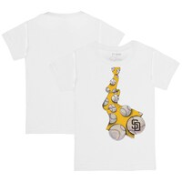 Toddler Tiny Turnip White San Diego Padres Baseball Tie T-Shirt