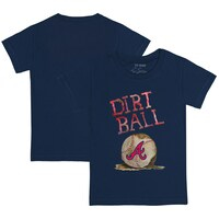 Toddler Tiny Turnip Navy Atlanta Braves Dirt Ball T-Shirt