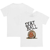 Toddler Tiny Turnip White Baltimore Orioles Dirt Ball T-Shirt