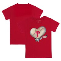 Toddler Tiny Turnip Red Philadelphia Phillies Heart Banner T-Shirt