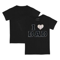 Toddler Tiny Turnip Black Miami Marlins I Love Dad T-Shirt