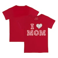 Toddler Tiny Turnip Red Cincinnati Reds I Love Mom T-Shirt