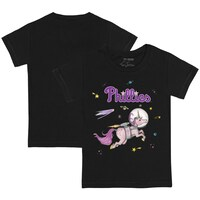 Toddler Tiny Turnip Black Philadelphia Phillies Space Unicorn T-Shirt