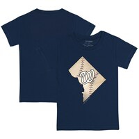 Toddler Tiny Turnip Navy Washington Nationals State Outline T-Shirt