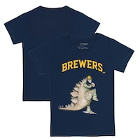 Toddler Tiny Turnip Navy Milwaukee Brewers Stega T-Shirt