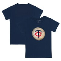 Toddler Tiny Turnip Navy Minnesota Twins Stitched Baseball T-Shirt