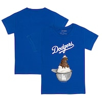 Toddler Tiny Turnip Royal Los Angeles Dodgers Sundae Helmet T-Shirt