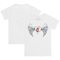 Youth Tiny Turnip White Cleveland Guardians Angel Wings T-Shirt