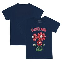 Youth Tiny Turnip Navy Cleveland Guardians Blooming Baseballs T-Shirt