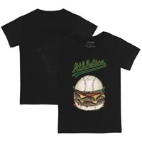 Youth Tiny Turnip Black Oakland Athletics Burger T-Shirt