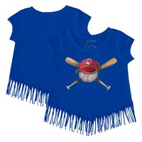 Girls Youth Tiny Turnip Royal Toronto Blue Jays Hat Crossbats Fringe T-Shirt