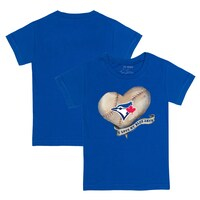 Youth Tiny Turnip Royal Toronto Blue Jays Heart Banner T-Shirt