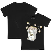 Youth Tiny Turnip Black Oakland Athletics Popcorn T-Shirt