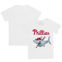 Youth Tiny Turnip White Philadelphia Phillies Shark Logo T-Shirt