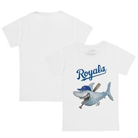Youth Tiny Turnip White Kansas City Royals Shark Logo T-Shirt