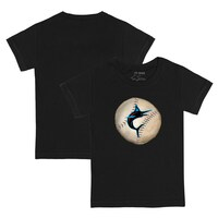 Youth Tiny Turnip Black Miami Marlins Stitched Baseball T-Shirt