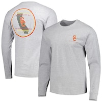 Men's Russell Heather Gray USC Trojans Classic Fit Long Sleeve T-Shirt
