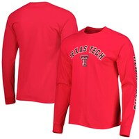 Men's Texas Tech Red Raiders Red Wordmark Long Sleeve T-Shirt