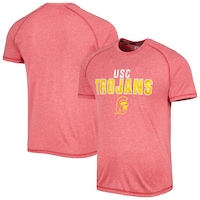 Men's Russell Heather Cardinal USC Trojans Athletic Fit Raglan T-Shirt