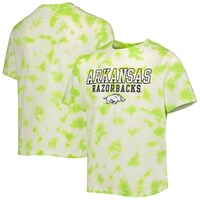 Youth Russell White Arkansas Razorbacks Tie-Dye T-Shirt
